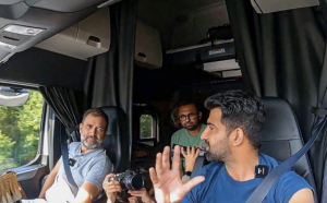  Rahul Undertakes Another Truck Ride, This Time In US