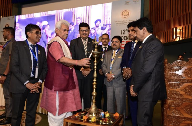 LG Sinha addresses 12th Residential Meet of ICAI members in public service at Srinagar