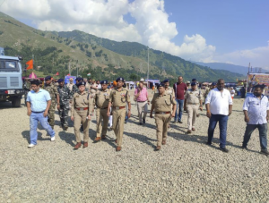 ADGP Mukesh Singh oversees security at Yatri Niwas for ongoing Amarnath Yatra