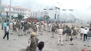 Cars set ablaze ,Stones hurled during religious procession in Haryana's Nuh