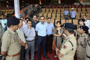 Div Com visits M.A Stadium to finalize Independence Day arrangements'