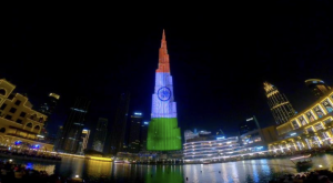 On 77th Independence Day, the Burj Khalifa lights up in Indian tricolour