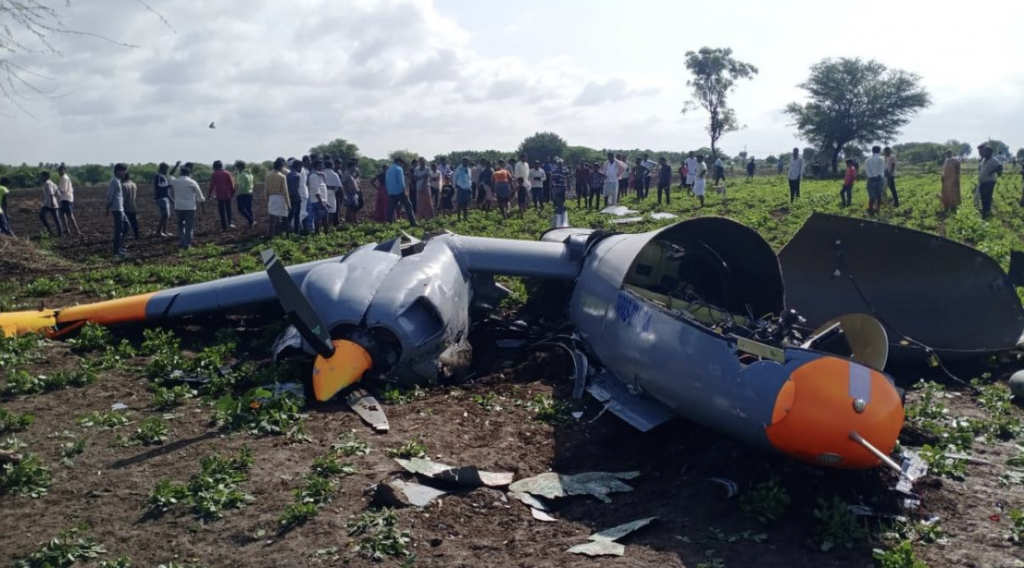 Unmanned testing aircraft operated by the DRDO crashes in Hiriyur Taluk, Karnataka