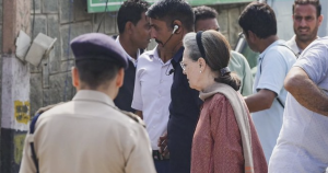 Sonia Gandhi Visits Floating Gardens In Dal Lake