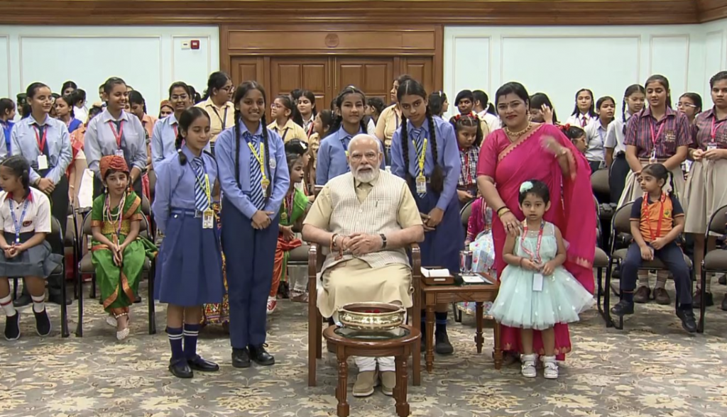 Schoolgirls Tie Rakhi To PM Modi On Raksha Bandhan