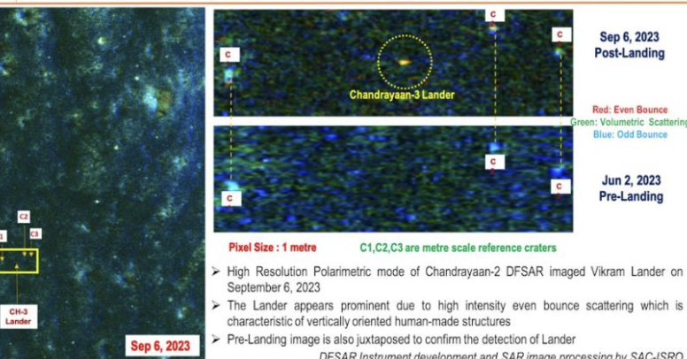 Chandrayaan-2 takes a photograph of Chandrayaan-3