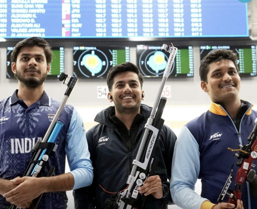 Indian 10m air rifle team wins gold with world record score