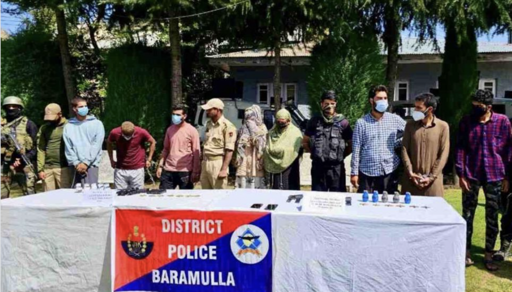 Terrorists, 8 associates involved in cross-border arms smuggling arrested in Baramulla