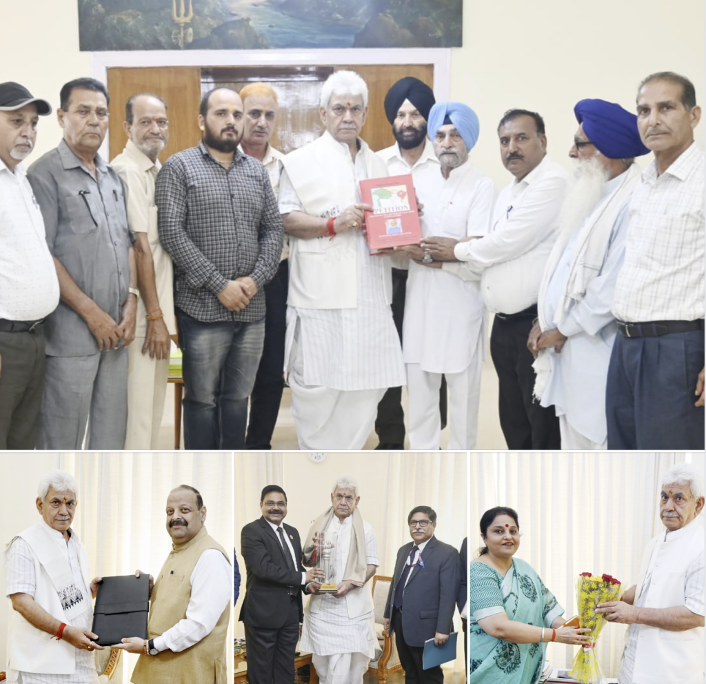 CGM SBI ,Political Leaders & J&K Sharnarthi Action Committee delegation call on LG