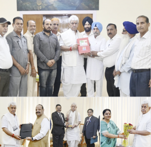  CGM SBI ,Political Leaders & J&K Sharnarthi Action Committee delegation call on LG