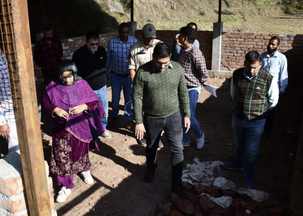 DC Rajouri inspects RDD works in Block Pangrain