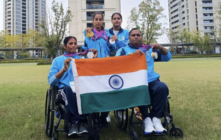 Shrine Board’s Para-archers create history by pocketing 2 gold and 3 silver at Asian Para Games