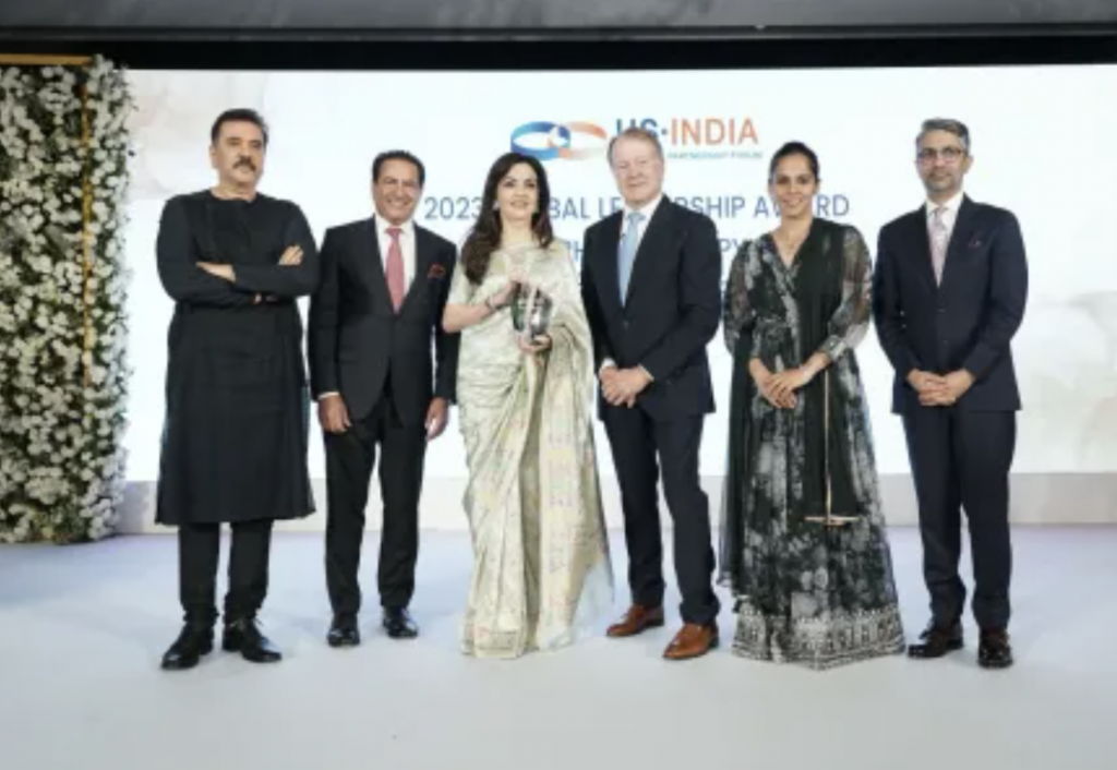 USISPF honours Nita. M. Ambani with the 2023 USISPF Global Leadership Award for Philanthropy and Corporate Social Responsibility