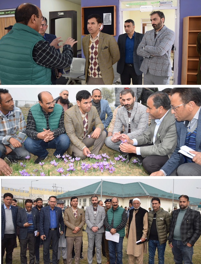 Saffron harvesting season: Div Com Kashmir visits IIKSTC, reviews it’s functioning