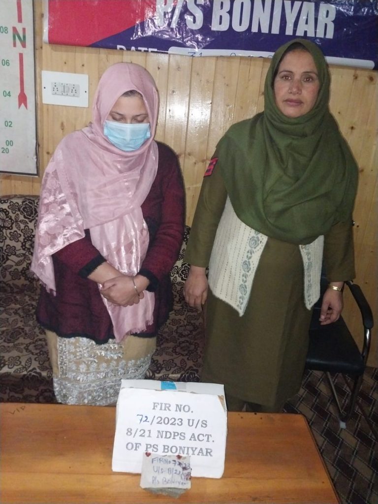 ‘Notorious Female Drug Peddler Arrested With Contraband in Baramulla’