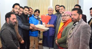 Coordination Committee of Presidents of Urban Local Bodies Kashmir delegation calls on Lt Governor