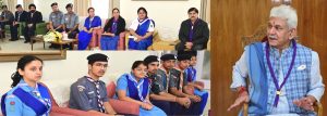 Lt Governor Presented with ‘Bharat Scouts & Guides Flag Sticker’ on its Foundation Day Celebration