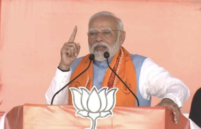 “Congress aayi, tabahi laayi,” PM at Satna rally in poll-bound MP