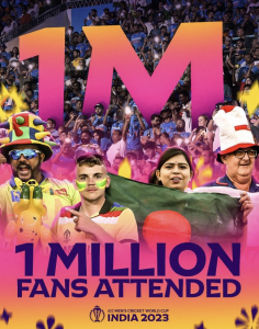 Jay Shah expresses happiness as ICC Cricket World Cup welcomes 1-millionth fan at Ahmedabad