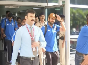 Rohit Sharma-led Team India arrives in Ahmedabad ahead of World Cup summit clash