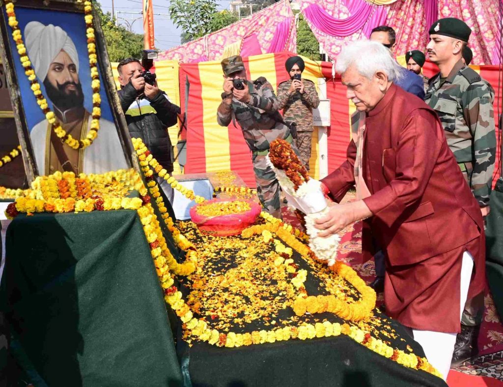 Lt Governor unveils statue of General Zorawar Singh at Jammu University