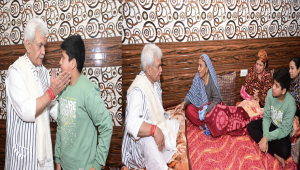 LG Sinha visited the family members of Special Security Force (SSF) Personnel