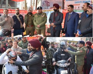 Road Safety Campaign: Helmet distributed among Bikers in Doda