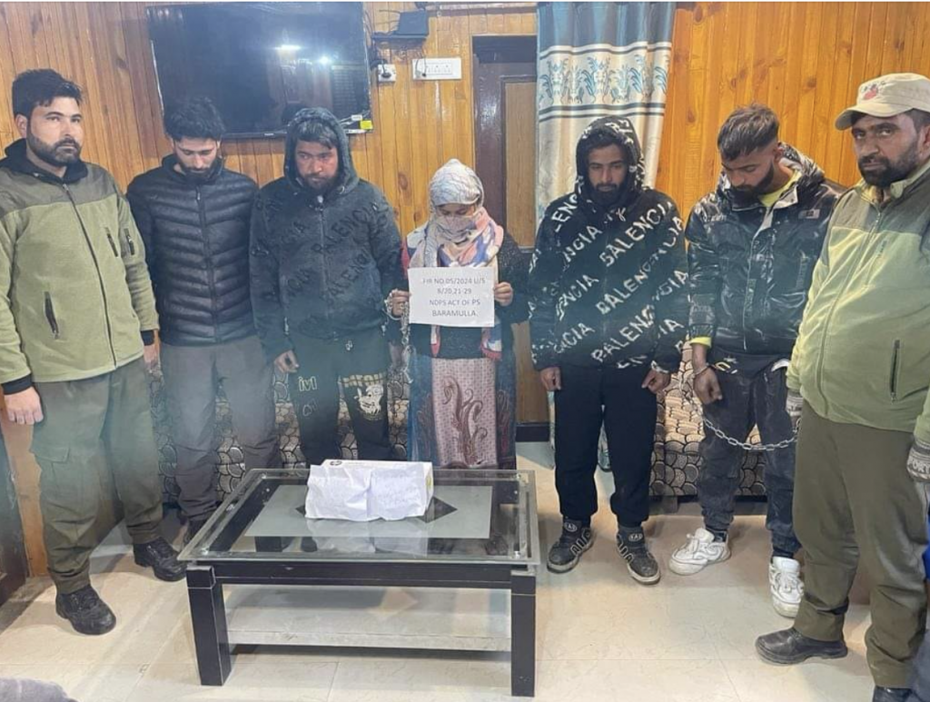 JKP bust narco module, arrest five drug peddlers in Baramulla