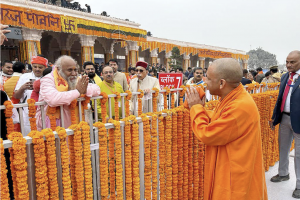 Amazing, Unforgettable, Supernatural Moment”: Yogi Adityanath Greets People On Reaching Shri Ram Janambhoomi Mandir