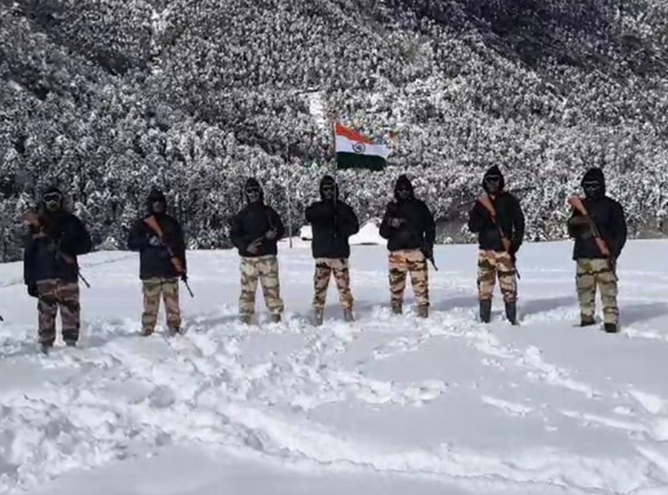 ITBP Jawans Celebrate 75th Republic Day At Peaks Of Indo-China Border In Arunachal
