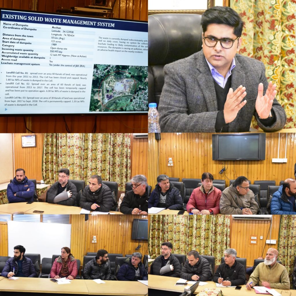 Commissioner, SMC chairs high level meeting on Sanitation & Solid Waste Management in Srinagar City