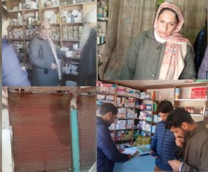 Drug Control Authorities close down 06 medical shops at Kulgam