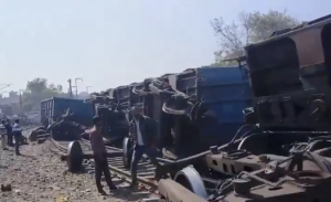 Goods Train Derails Near Delhi’s Sarai Rohilla Railway Station