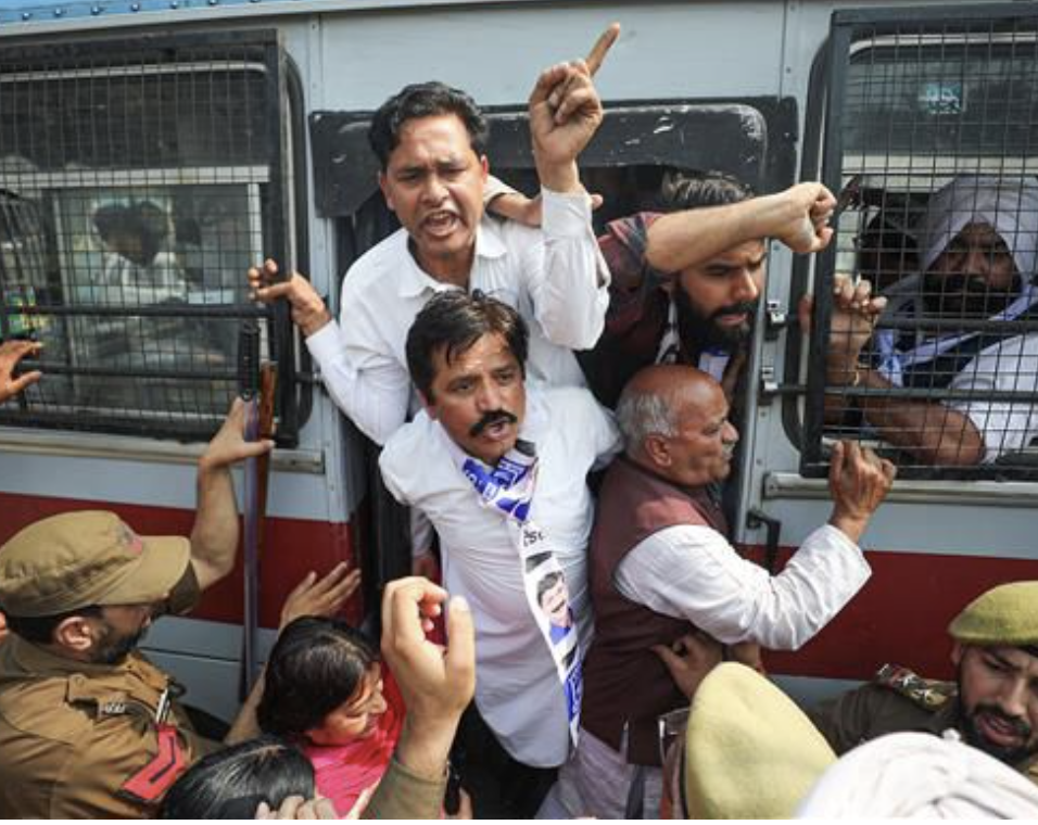 AAP workers detained in Srinagar, Jammu during protests against Arvind Kejriwal’s arrest