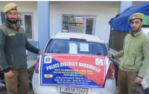 J&K Police attaches vehicle bought from drug trafficking in Baramulla