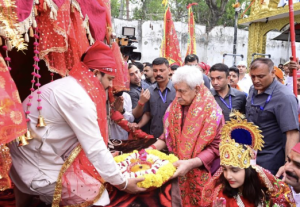 Lt Governor flagged off Shri Mata Vaishno Devi Ji Pracheen Marg Pavitra Chhari Yatra
