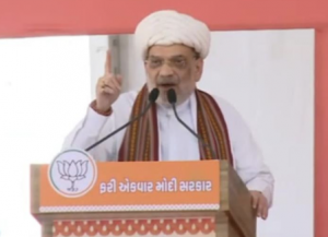  Make Modi PM for third time to end terrorism and Naxalism: Amit Shah