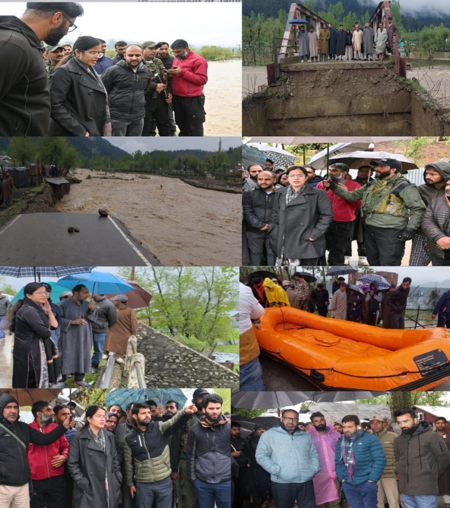 DC Kupwara conducts tour of flood-prone areas in Handwara, Kupwara, Lolab