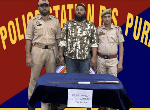 Notorious Jammu History-Sheeter Arrested with Sharp Weapon