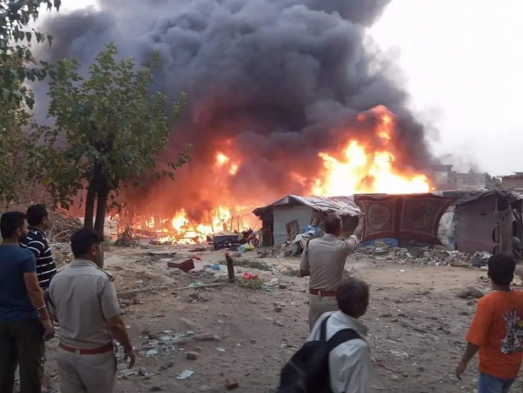 30 shanties gutted in mysterious fire at Jammu Railway Station, 2 children rescued