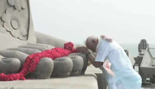 PM Modi concludes 45-hour meditation; pays floral tribute at Thiruvalluvar statue in Kanniyakumari