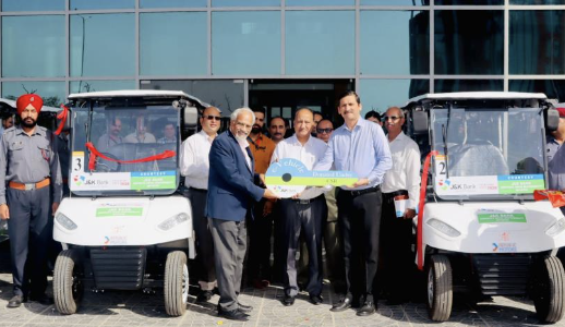 J&K Bank donates 4 electric vehicles to AIIMS Jammu