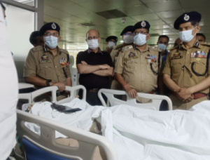  DGP J&K offers solidarity and support to injured Police jawan at GMC Jammu