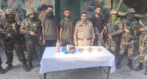 Three arrested as police bust narco-terror module in north Kashmir’s Kupwara