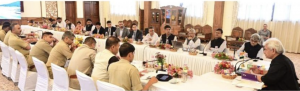 Lt Governor chairs review meeting on the security situation & progress of various development projects with DCs, SSPs of Kashmir Division