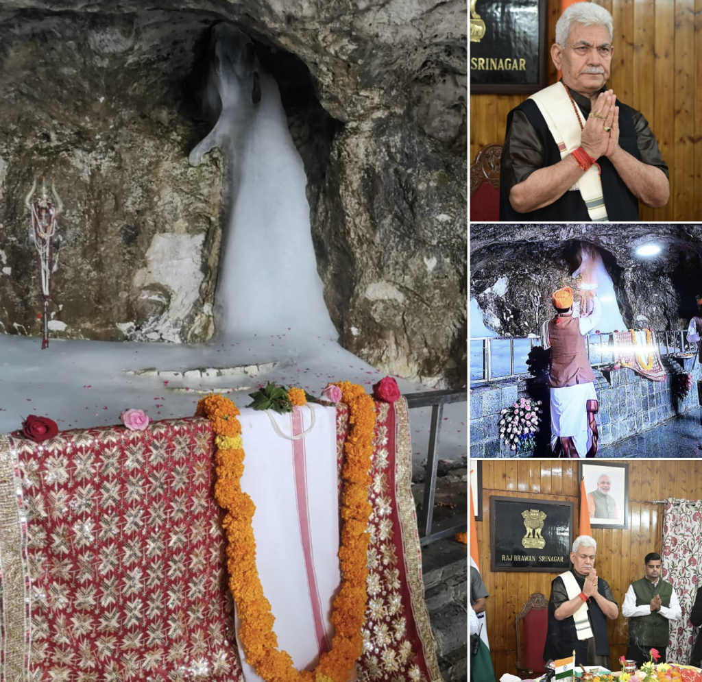 Lt Governor performs Pratham Puja of Shri Amarnath Ji Yatra