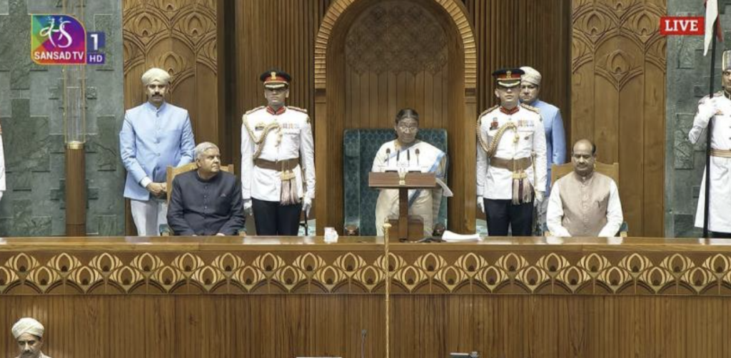 President Droupadi Murmu addresses joint session of Parliament