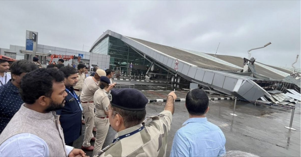 One Killed, Six Injured After Portion Of Roof Collapses At Delhi Airport’s T-1