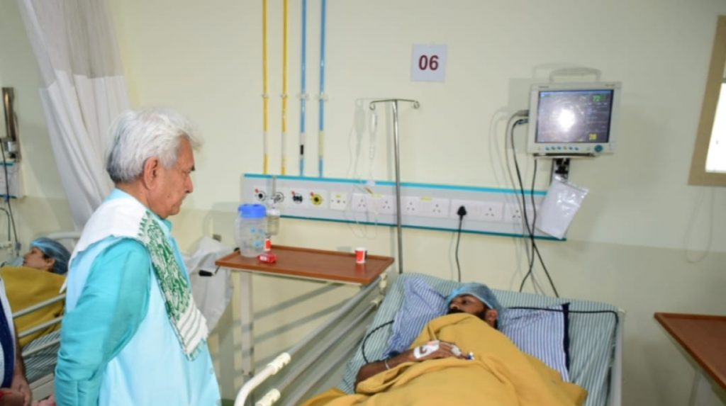 Lt Governor visited hospitals to enquire about health of pilgrims, who were injured in Reasi terror attack