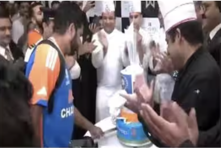 Team India stars cut special Trophy cake to celebrate T20 World Cup triumph